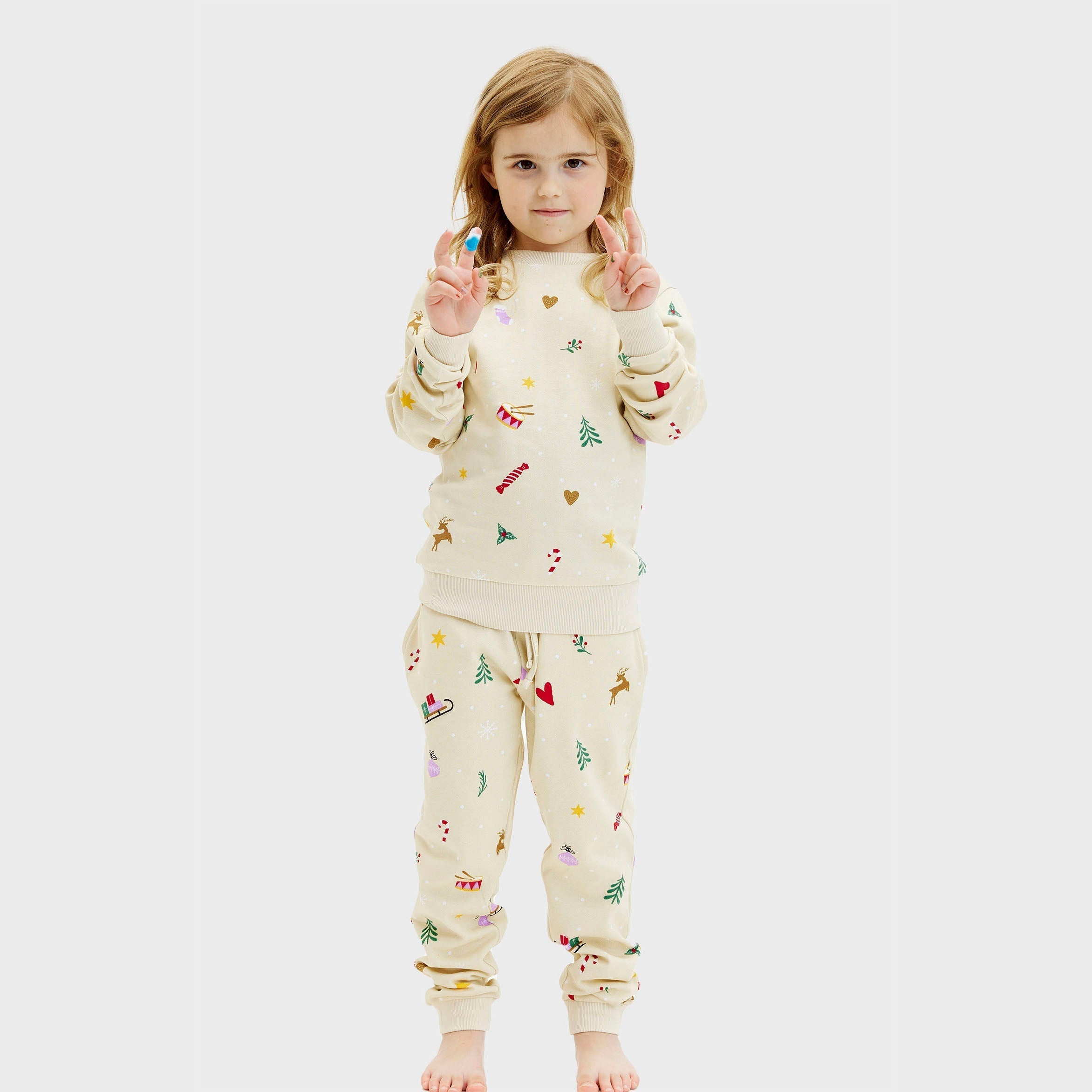 Sweatset beige - Kinder.
